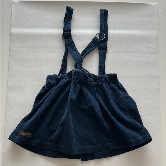 Matilda Jane Wonderment Like a Melody Kids Navy Blue Suspender Skirt Size 5 - Picture 5 of 5